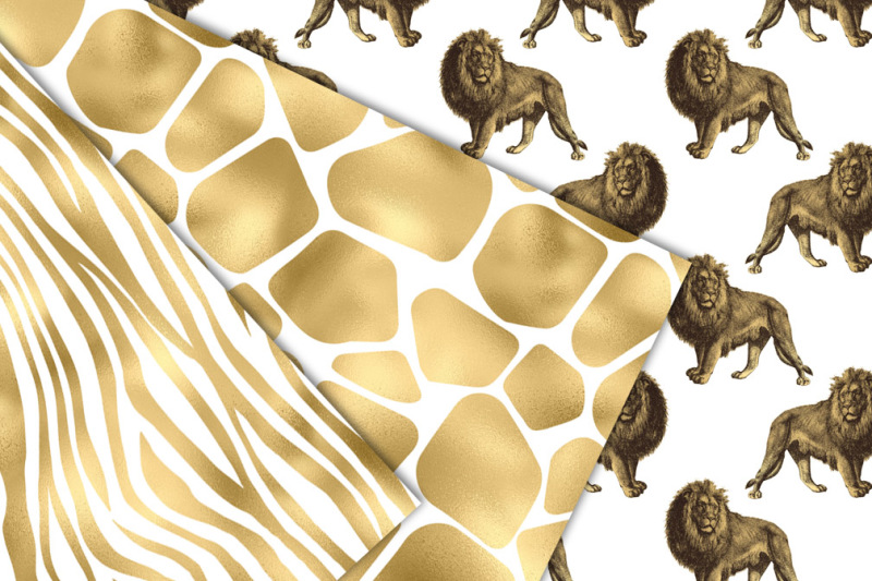 white-and-gold-safari-animal-skins