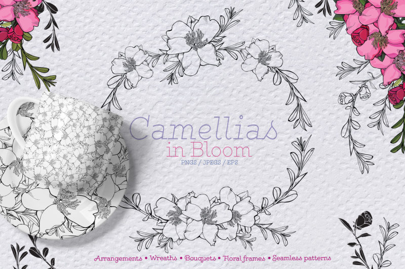 camellia-bloom-design-set