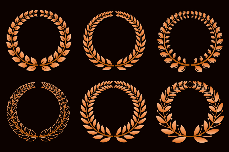 winner-labels-with-gold-laurel-wreaths-vector-set