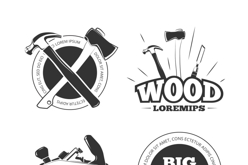 vintage-carpentry-vector-labels-emblems-badges-and-logos-set