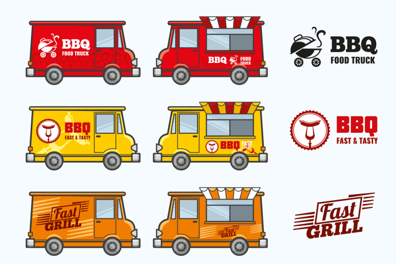 food-trucks-vector-set