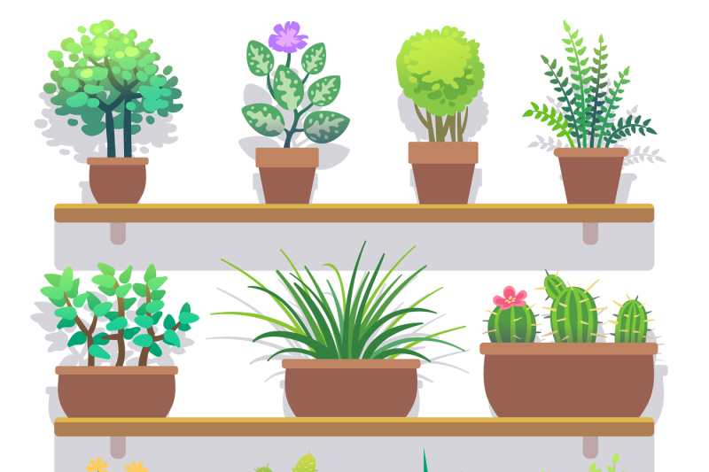 indoor-plants-in-pots-flat-icons-set