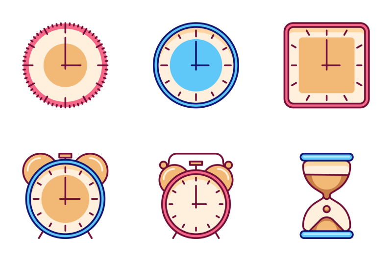 alarm-clock-timer-watch-flat-vector-icons