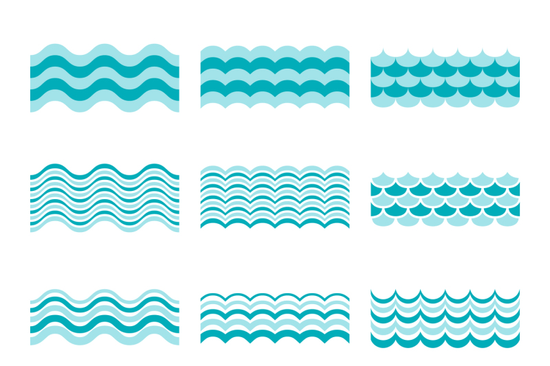 seamless-blue-wave-vector-patterns