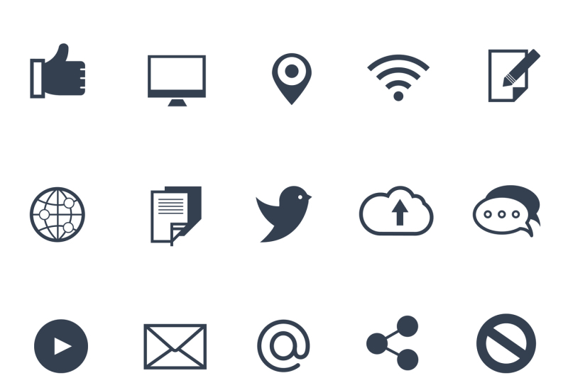 social-media-and-network-vector-icons-set