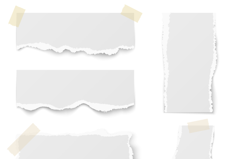 torn-note-paper-with-adhesive-tape-vector-set