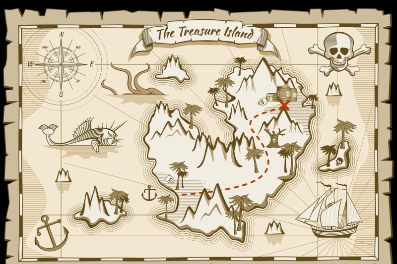 treasure-pirate-hand-drawn-vector-map