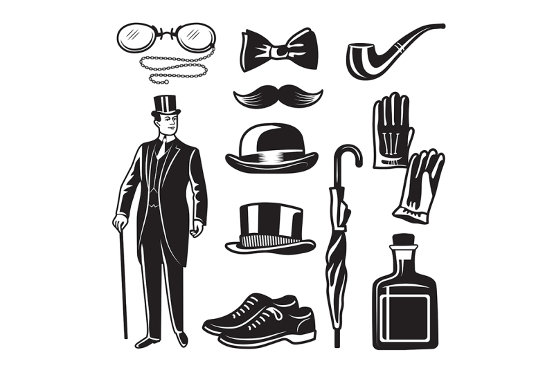 victorian-style-monochrome-illustrations-for-gentleman-club