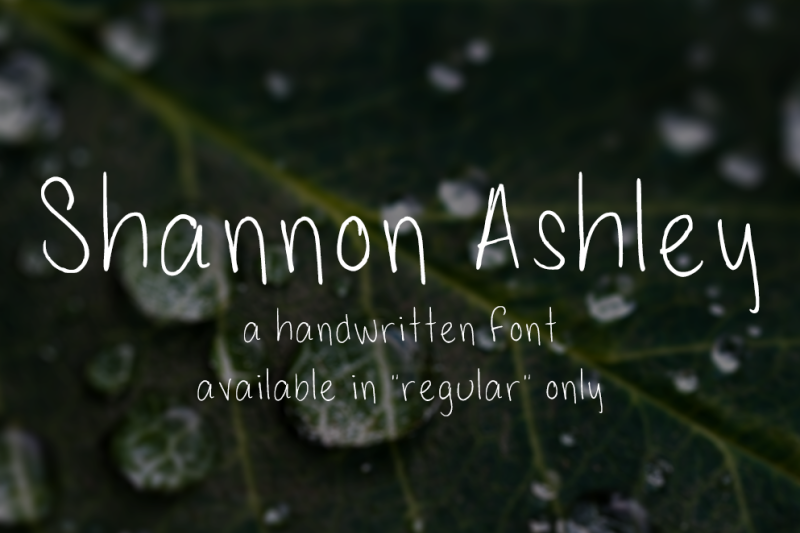 shannonashley-a-handwritten-font