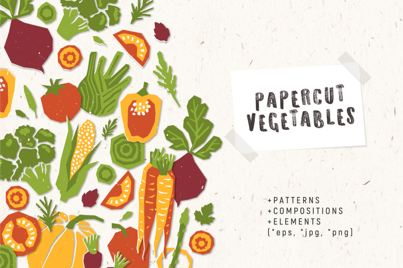 papercut-vegetables