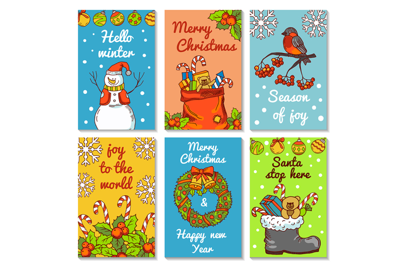 christmas-invitation-cards-vector-illustrations-in-hand-drawn-style