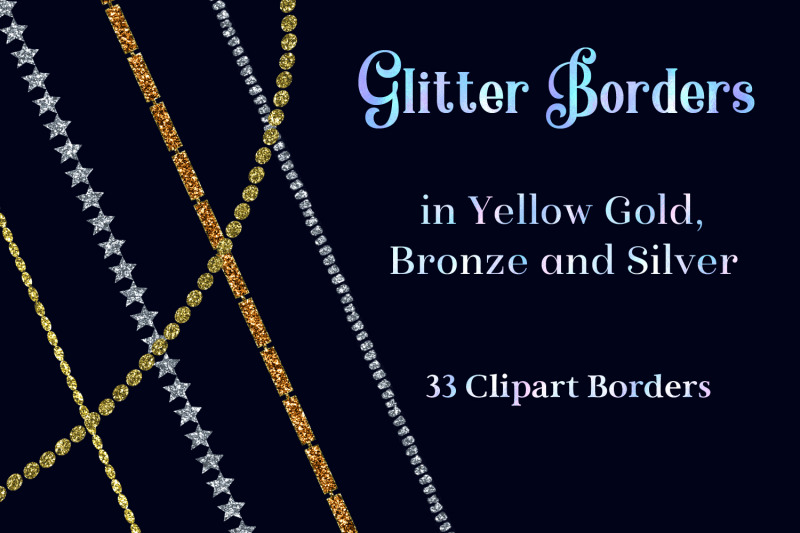 glitter-borders-in-yellow-gold-bronze-and-silver