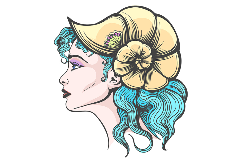 beautiful-girl-face-in-seashell-hat