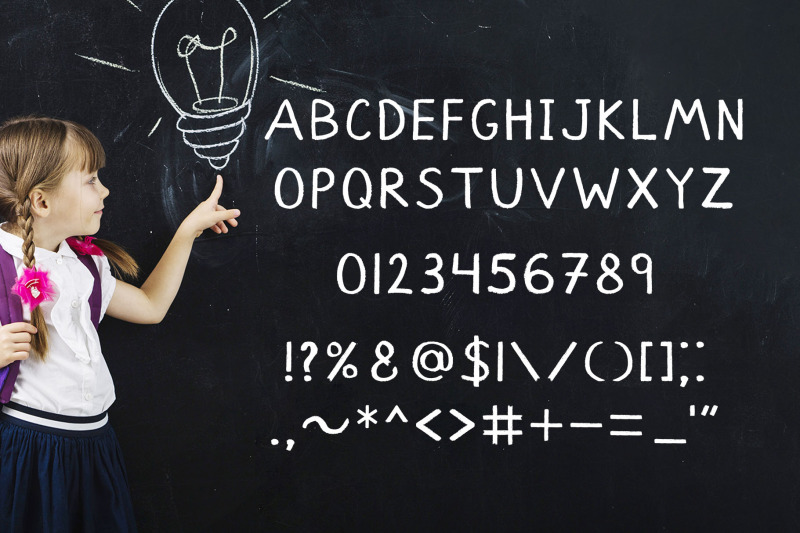 chalk-font-and-school-pack