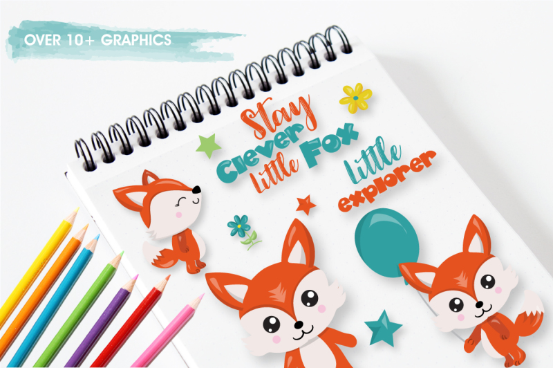 woodland-fox-graphics-and-illustrations