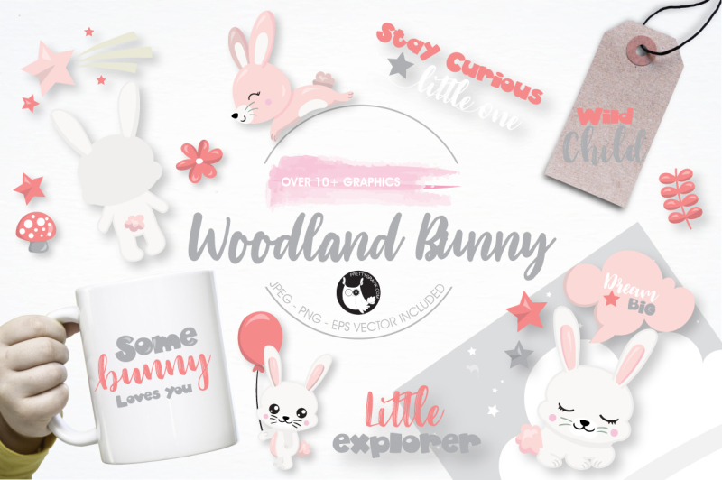 woodland-bunny-graphics-and-illustrations