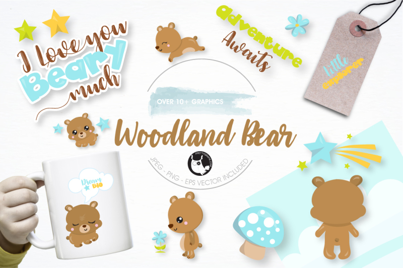 woodland-bear-graphics-and-illustrations