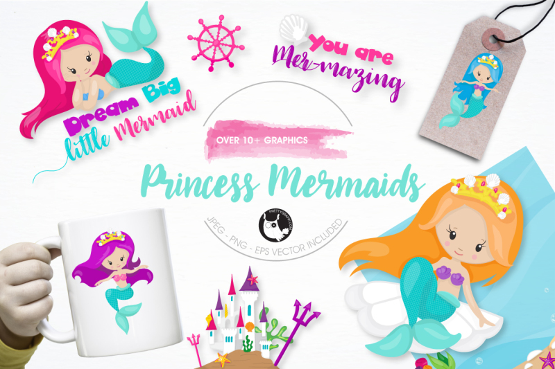 princess-mermaids-graphics-and-illustrations