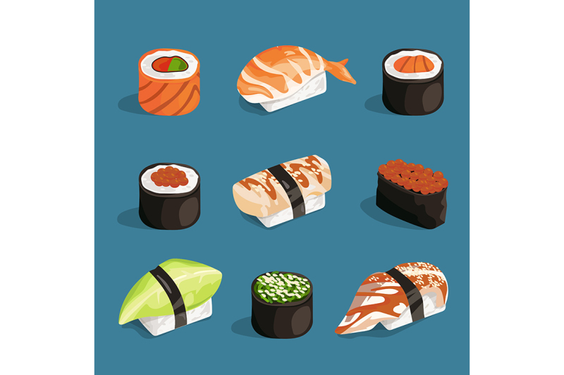 set-of-classical-asian-food-white-rice-sushi-salmon-nori