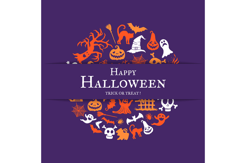 vector-halloween-background-with-place-for-text-with-cricle-of-creepy