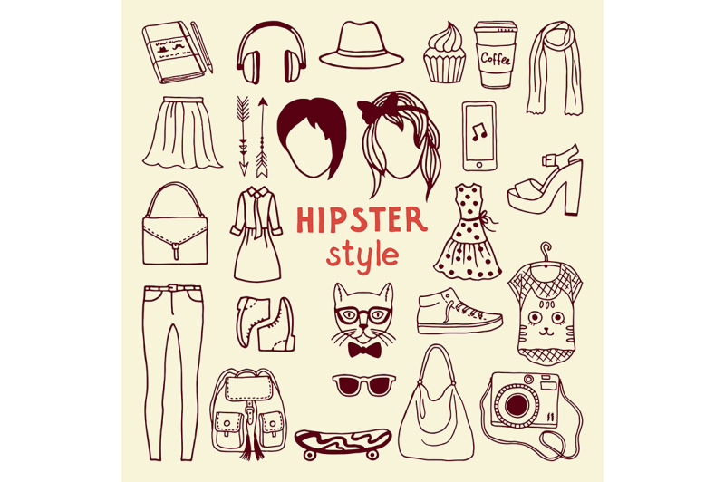 funky-hipster-style-elements-of-female-different-stylish-accessories