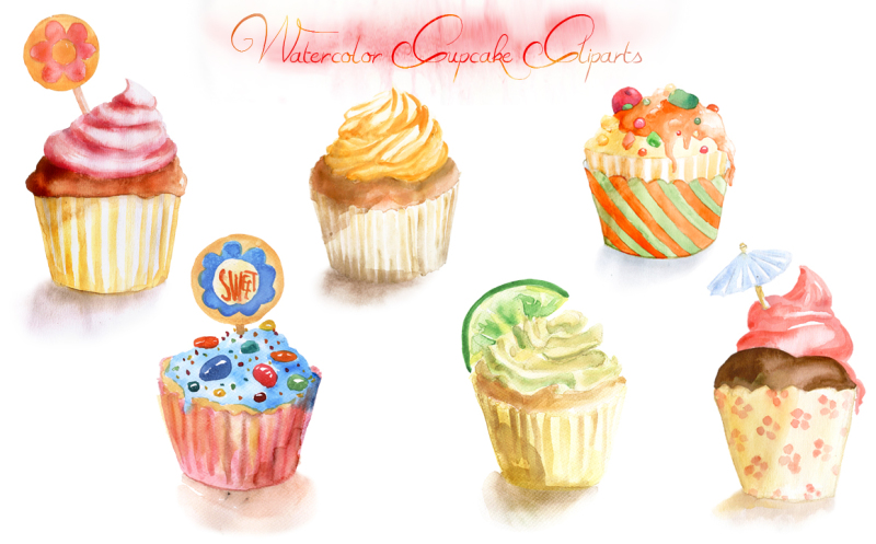 watercolor-cupcake-cliparts