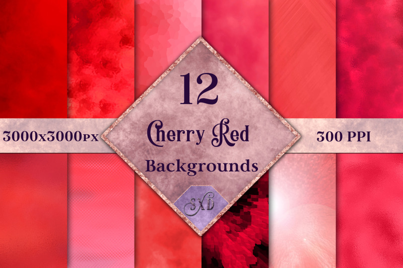 cherry-red-backgrounds-12-image-set