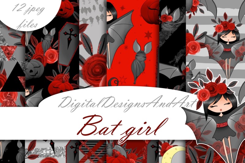 bat-girl-digital-paper
