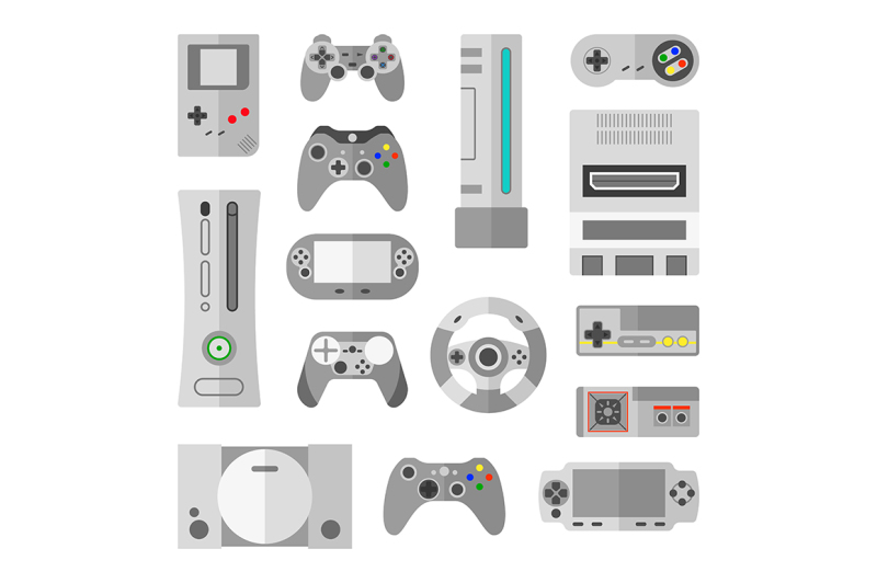 computer-console-with-game-controllers-for-video-games