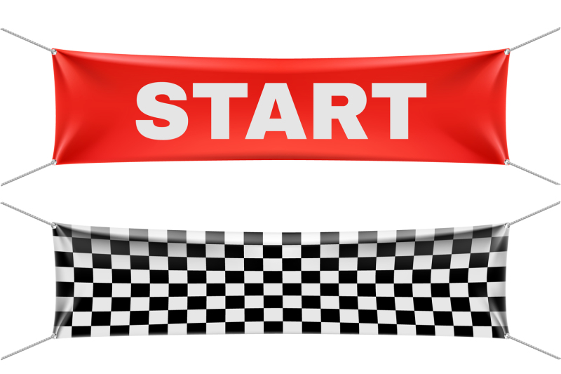 starting-finishing-and-checkered-vinyl-banners-with-folds-vector-se