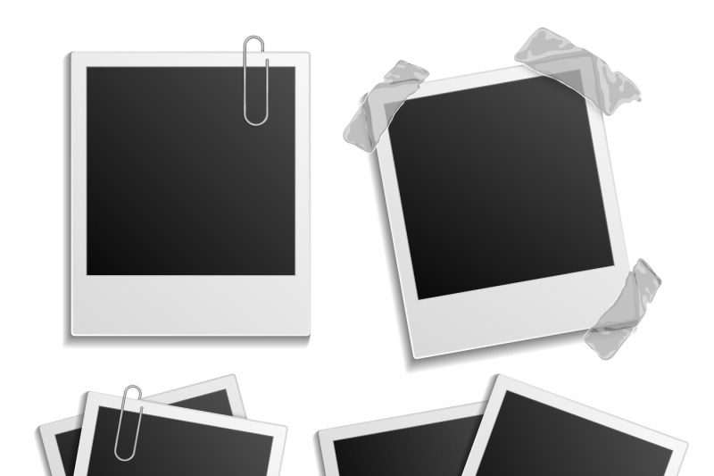 blank-photo-frames-with-adhesive-tape