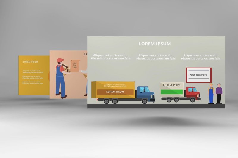 logistics-powerpoint-infographic-set