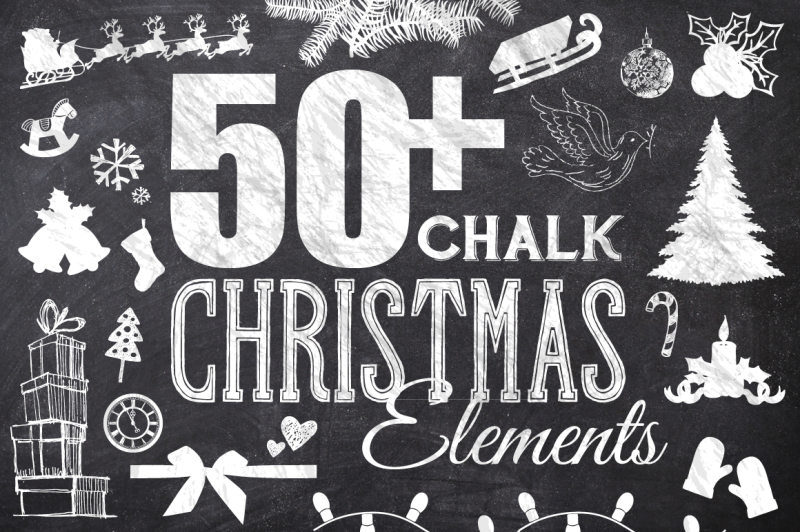 50-chalk-christmas-elements