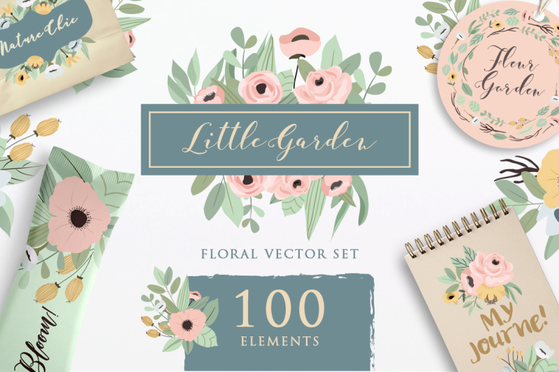 little-garden-floral-vector-set