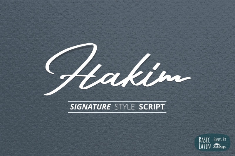 hakim-signature-font