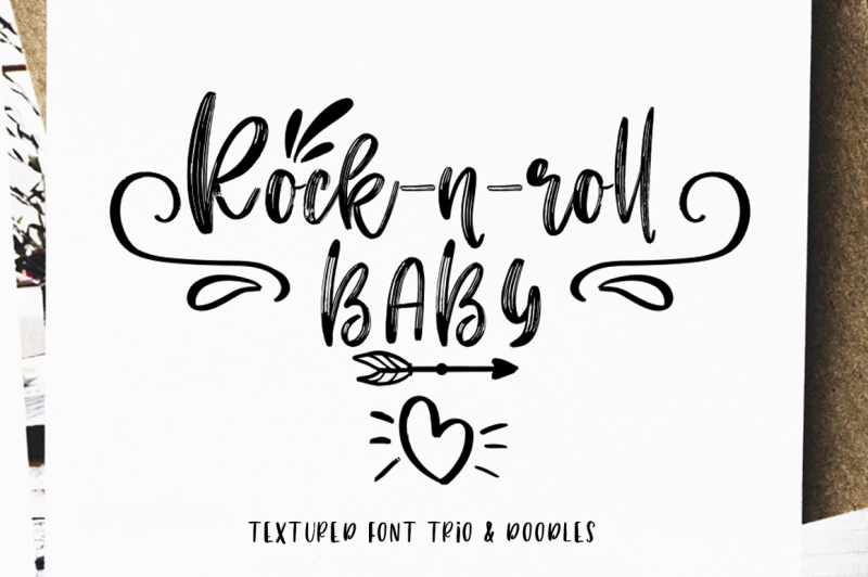 rock-n-roll-baby-font-trio-doodles