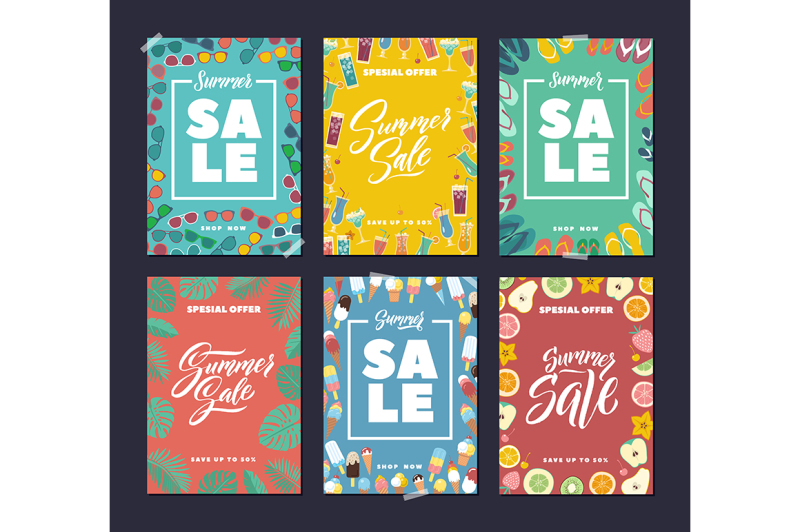 summer-sale-colorful-fashion-banners-set-with-abstract-background