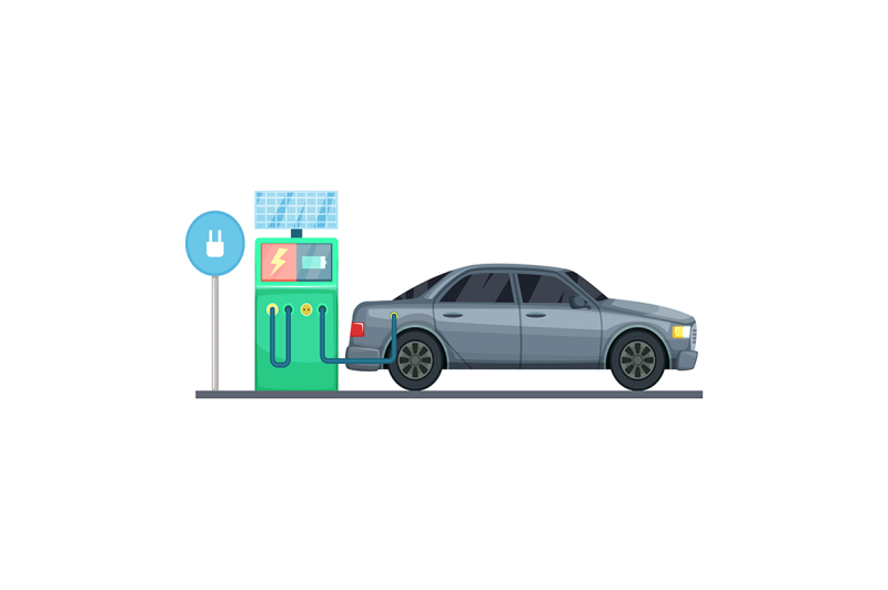 vector-illustration-of-electrical-car-charging-station