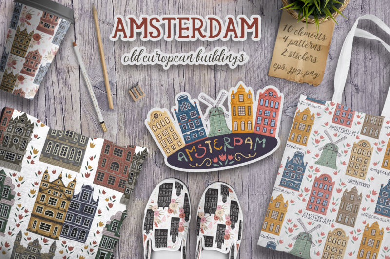 amsterdam-buildings-set