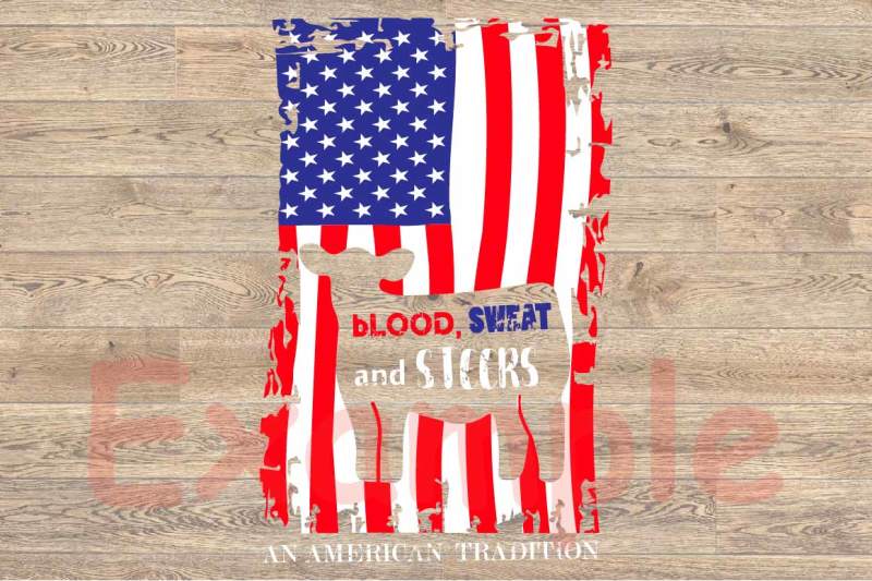 Download Cow American Flag show heifer Silhouette SVG 4th July Farm ...