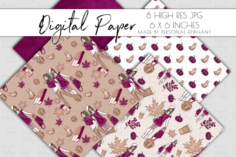fall-digital-paper-glitter-planner-background-pattern-scrapbooking