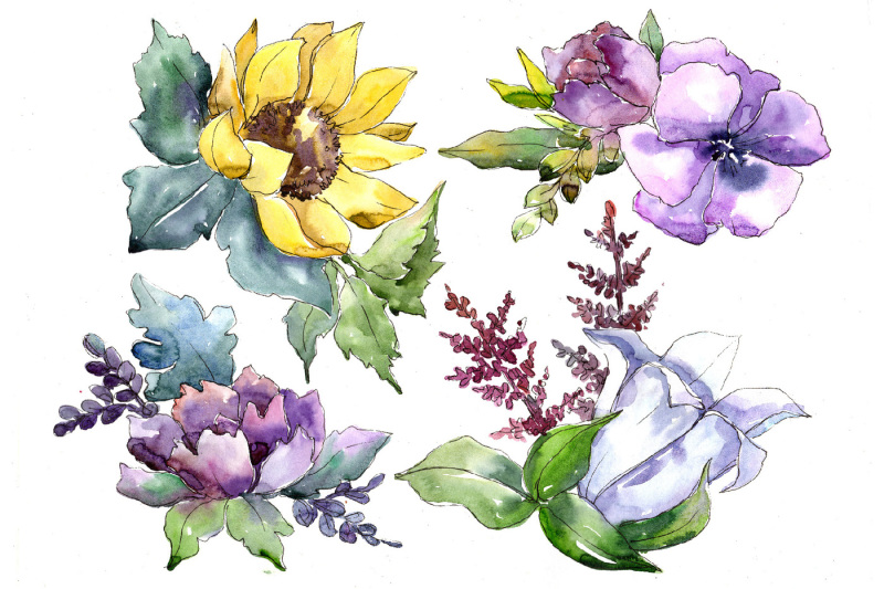 wildflower-bouquets-png-watercolor-set