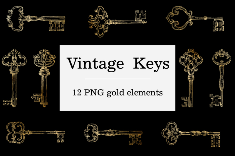 gold-vintage-keys-clipart