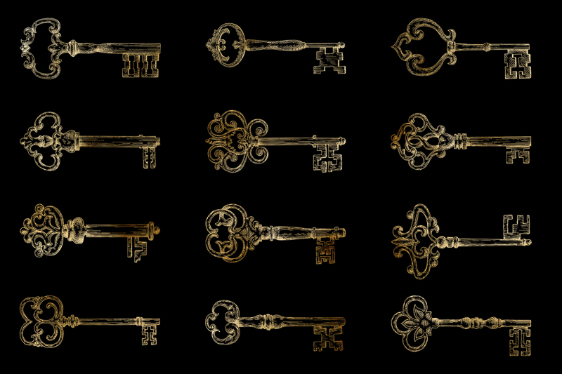 gold-vintage-keys-clipart