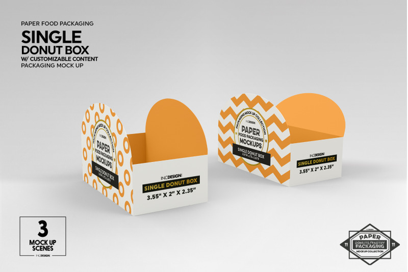 Download Single Donut Box Packaging Mockup By INC Design Studio ...