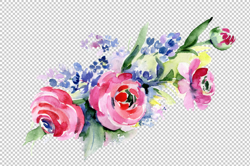 cute-bouquet-flowers-png-watercolor-set