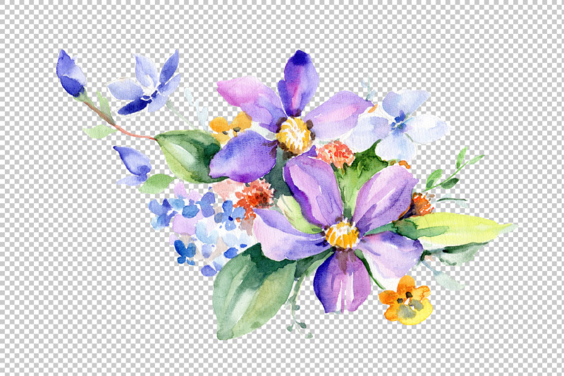 cute-bouquet-flowers-png-watercolor-set