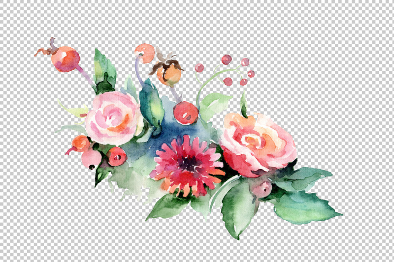 cute-bouquet-flowers-png-watercolor-set