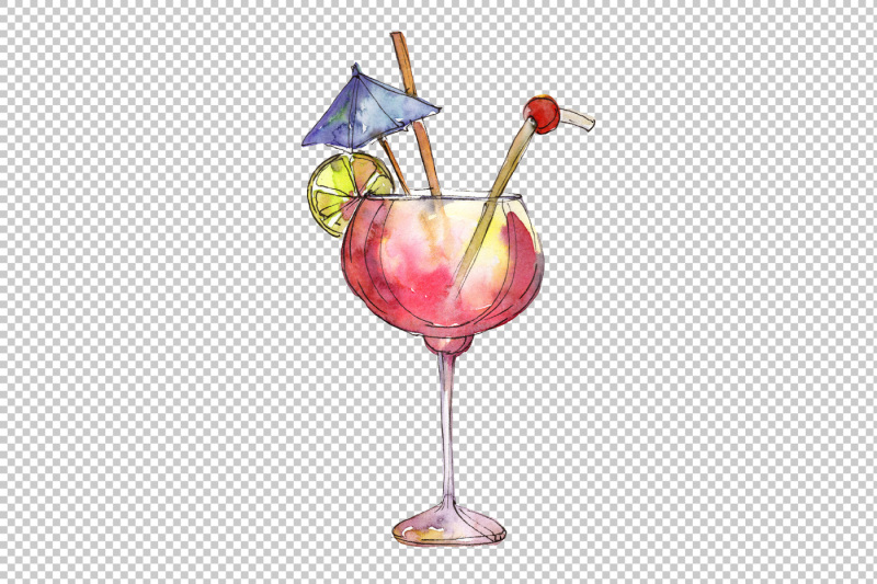 bar-party-cocktail-drink-png-watercolor-set