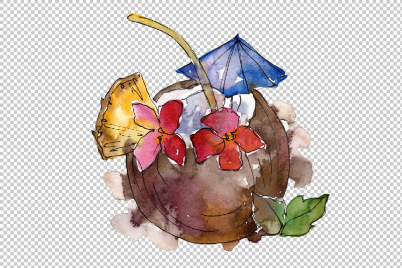 bar-party-cocktail-drink-png-watercolor-set